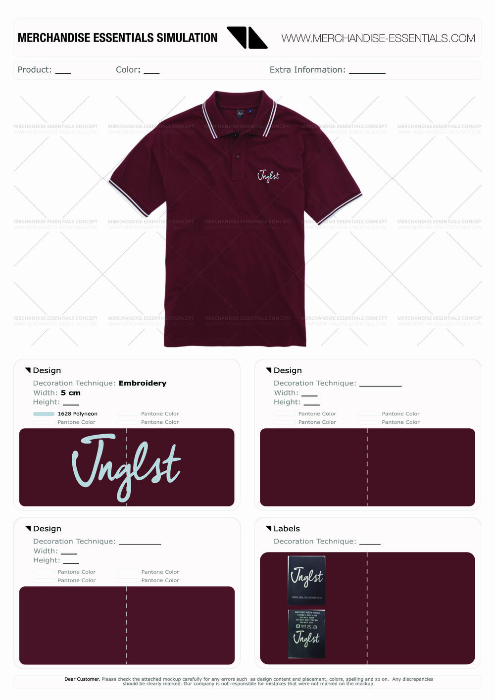 A custom polo in a balanced fit with a clean chest mark, the base for a good design