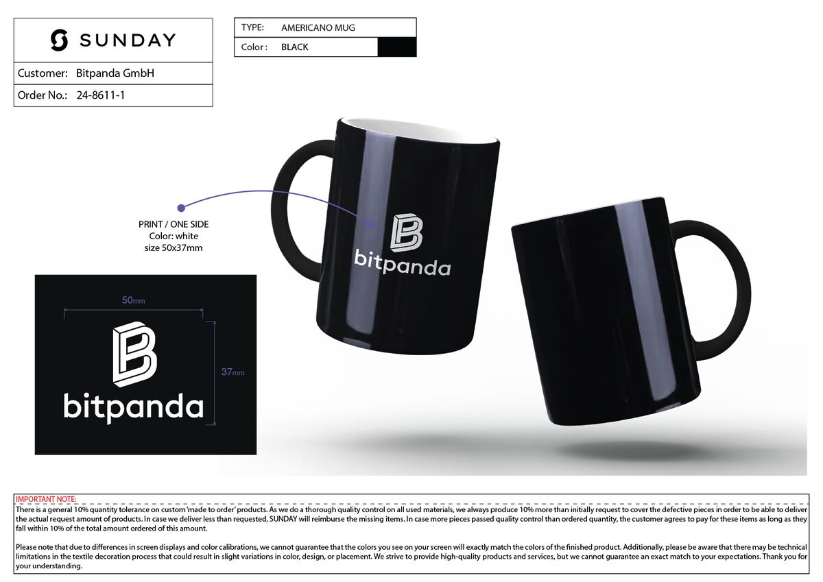 Un mug premium personnalisé dans un cadeau d'onboarding client