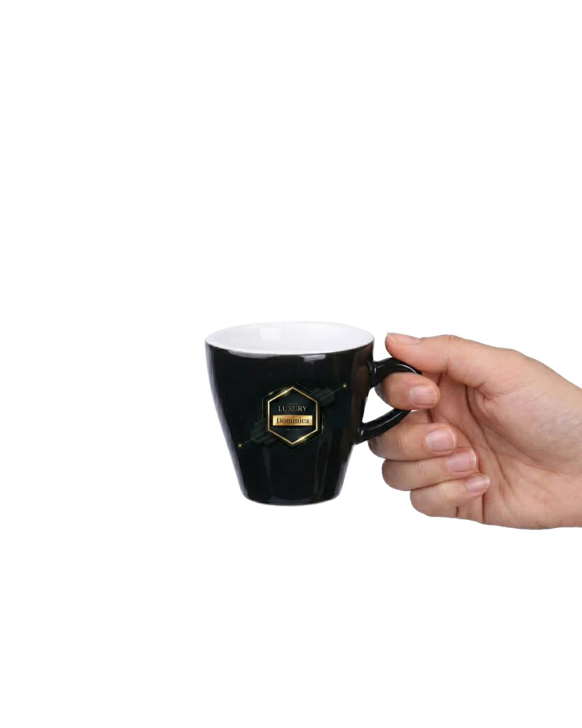 A compact ceramic espresso mug