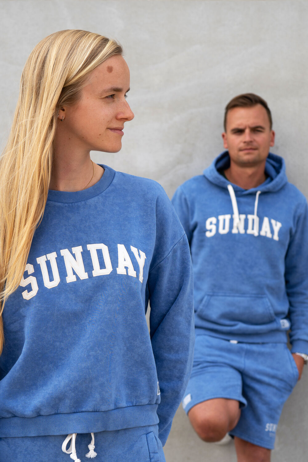 A close look at a quality Sunday hoodie fabric, showing the brushed inner that makes it last