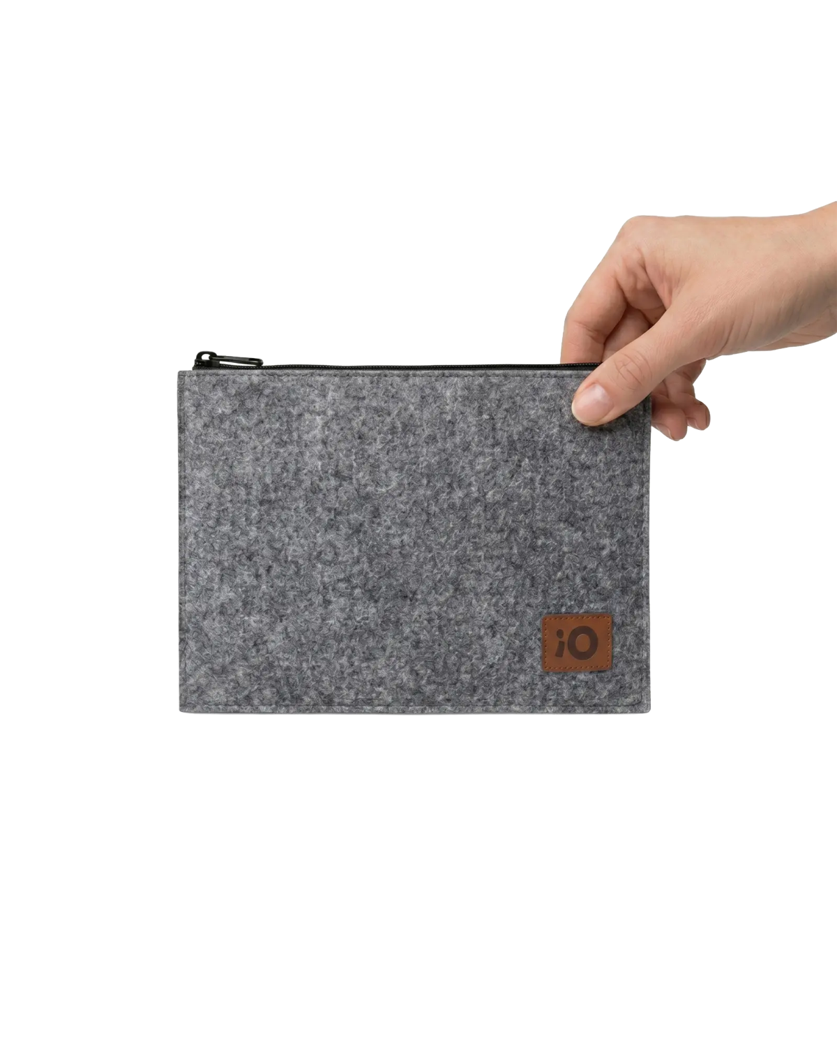 A compact recycled felt pouch for cables and essentials