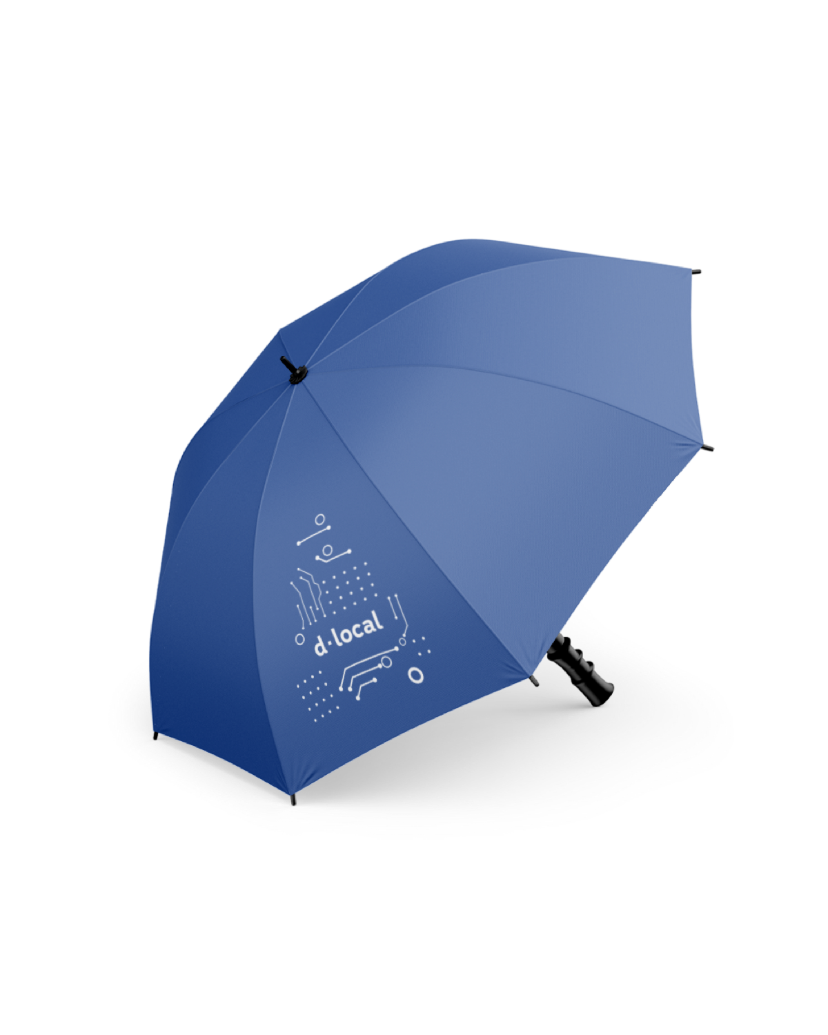 A compact 3-section foldable umbrella with carrying case
