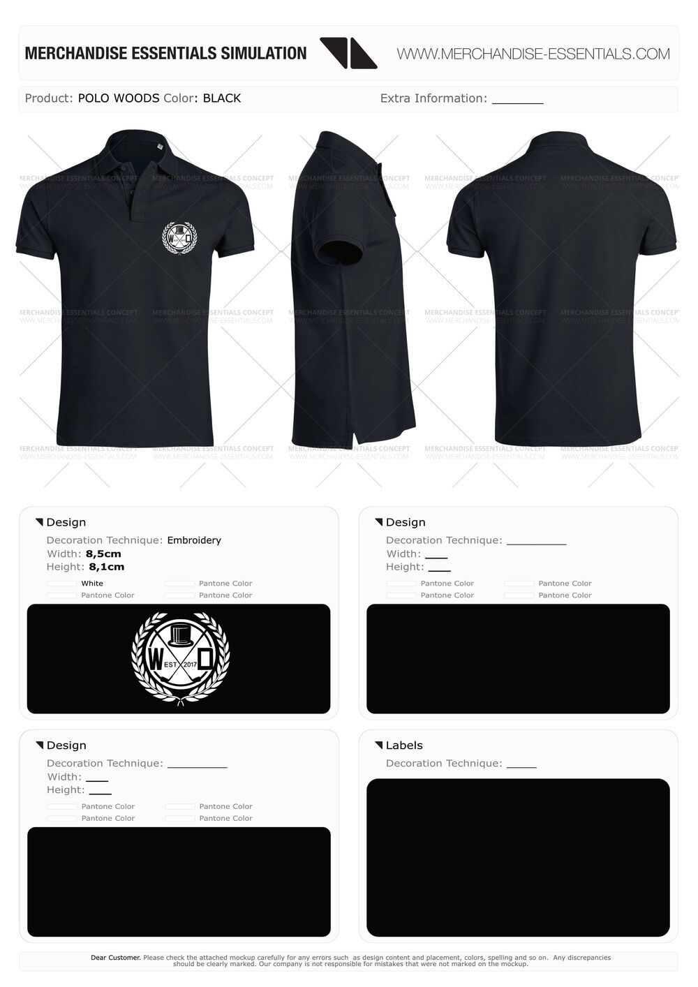 A performance polo for a corporate golf day or sports event in company colours