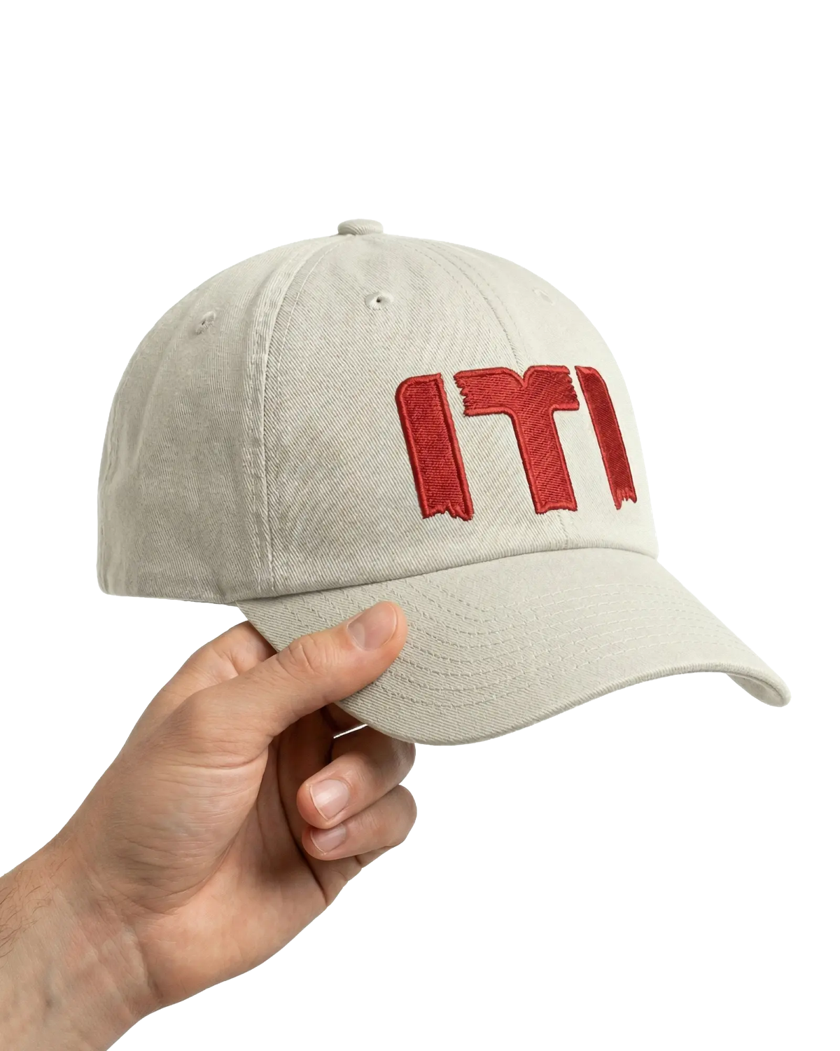 Katoenen Dad Hat 6 panel met geborduurd logo