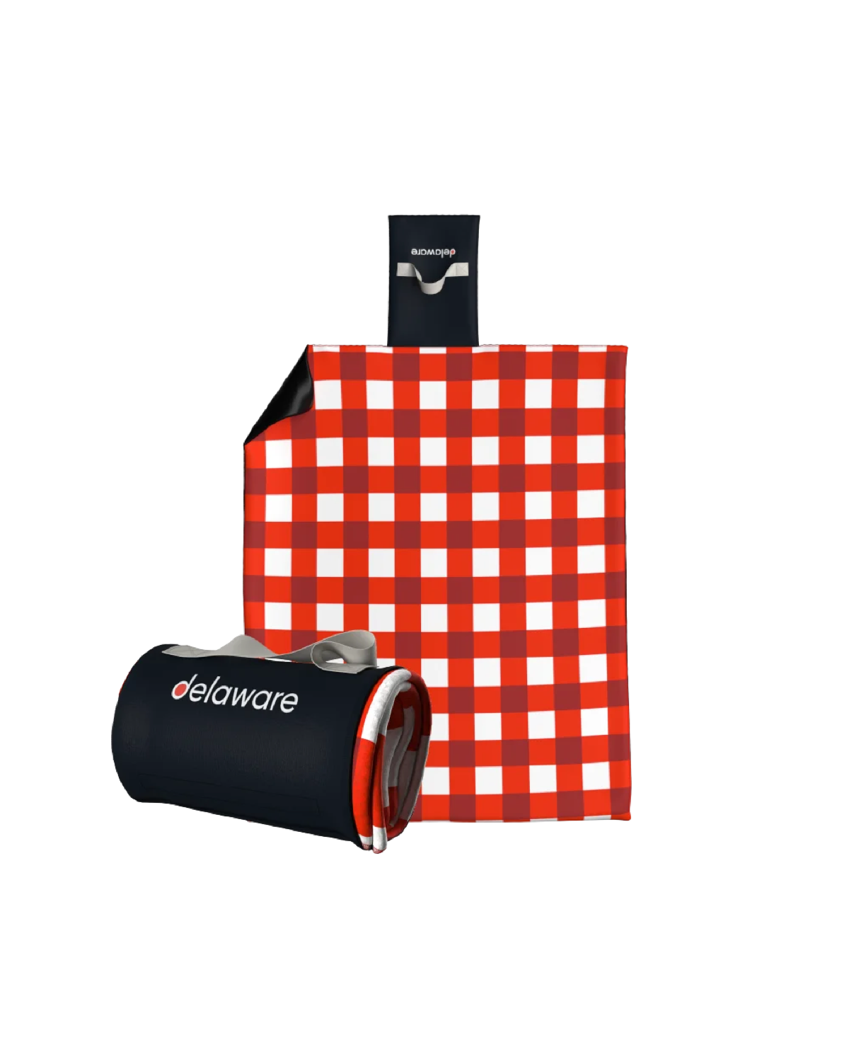 A waterproof branded picnic blanket