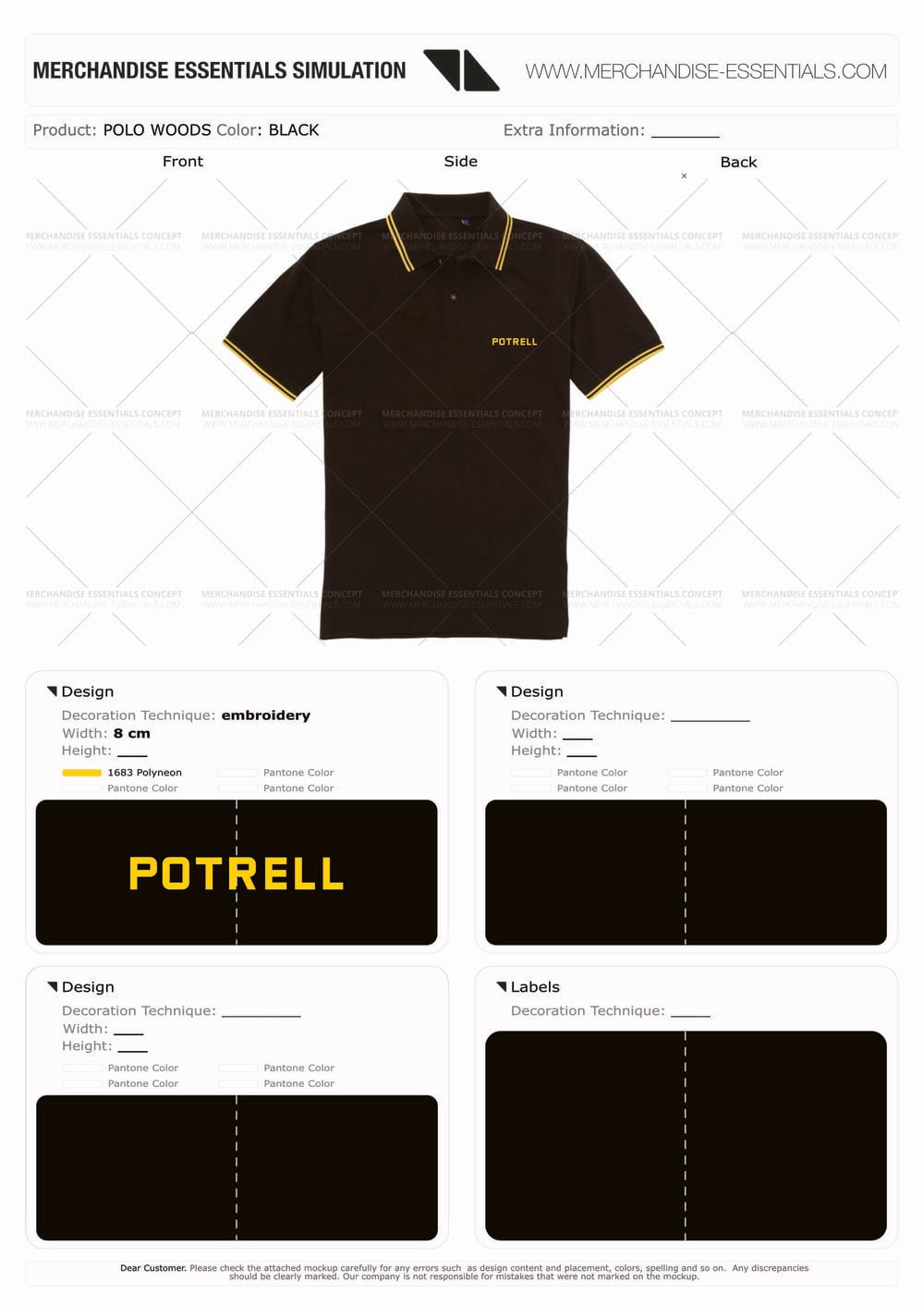 A branded polo in a bold colour, the recognisable booth-team look for a trade show