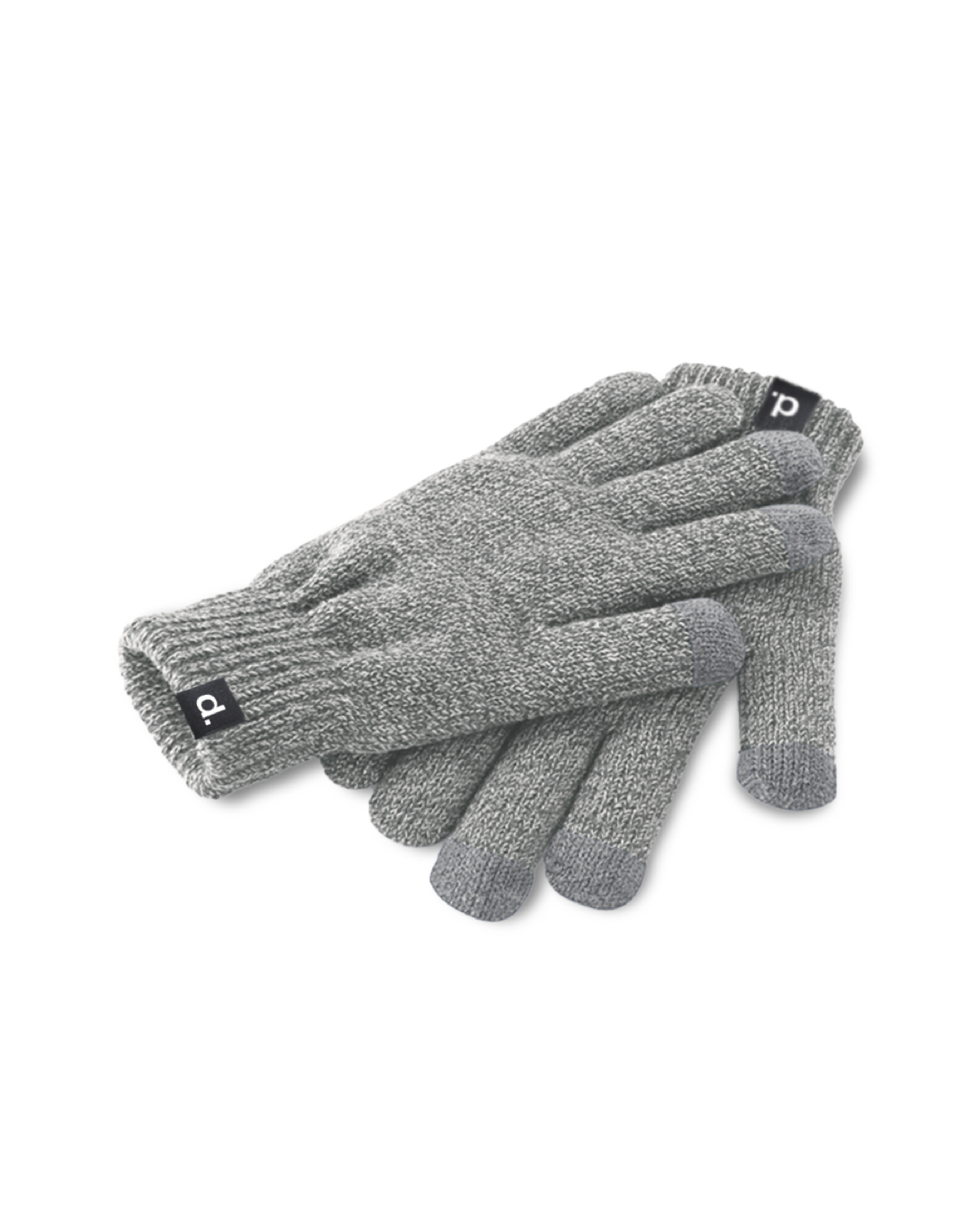 Soft knitted winter gloves with touchscreen fingertips