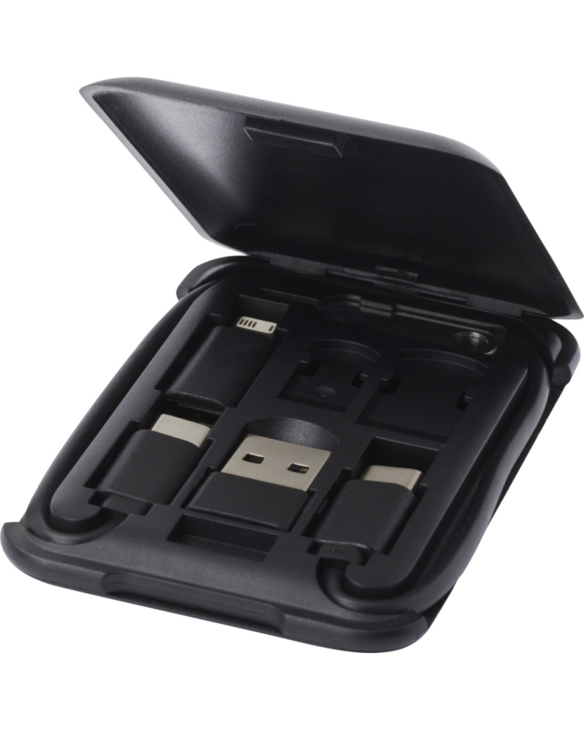 A modular recycled multi-connector charging cable kit