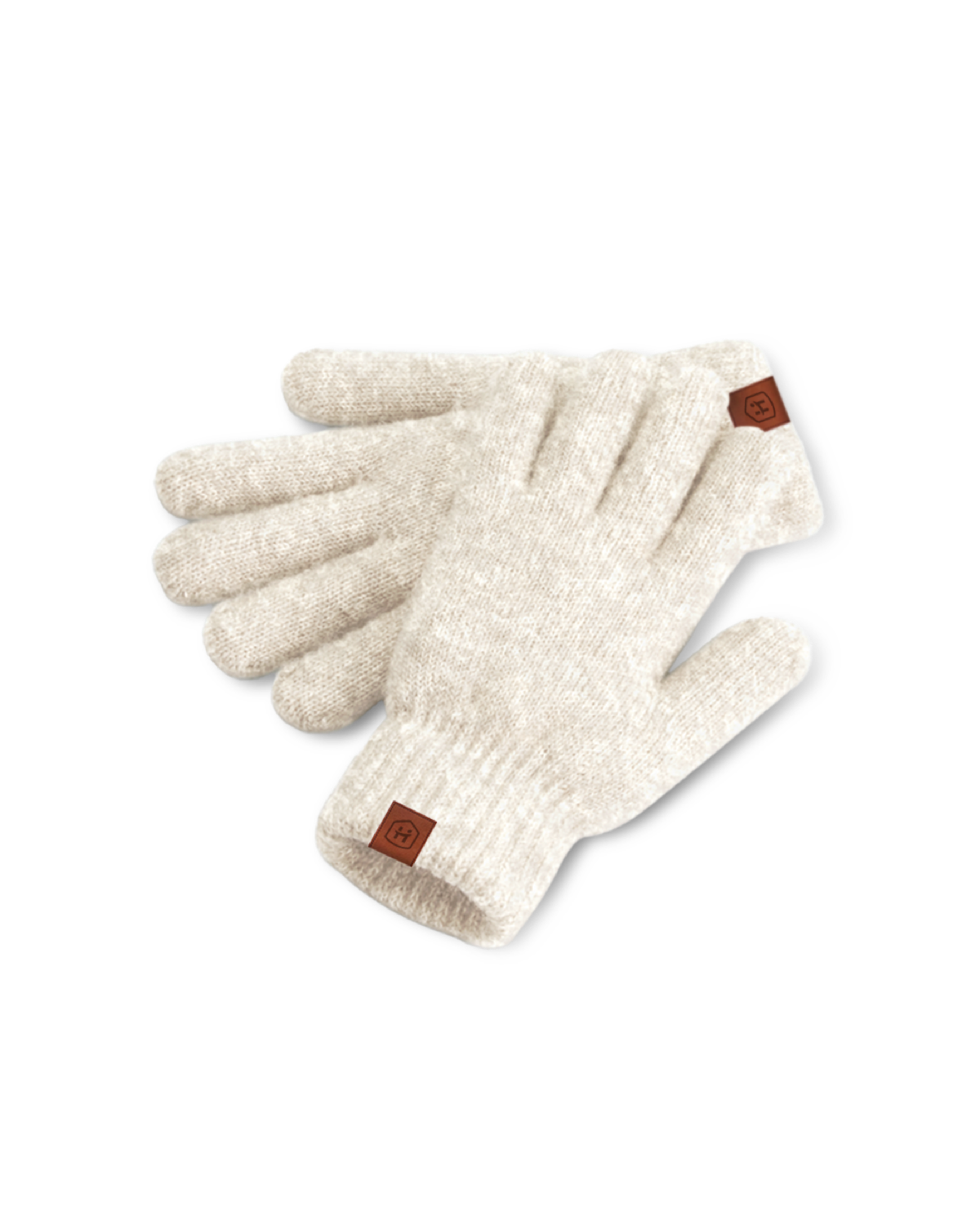 Soft ribbed-knit winter gloves