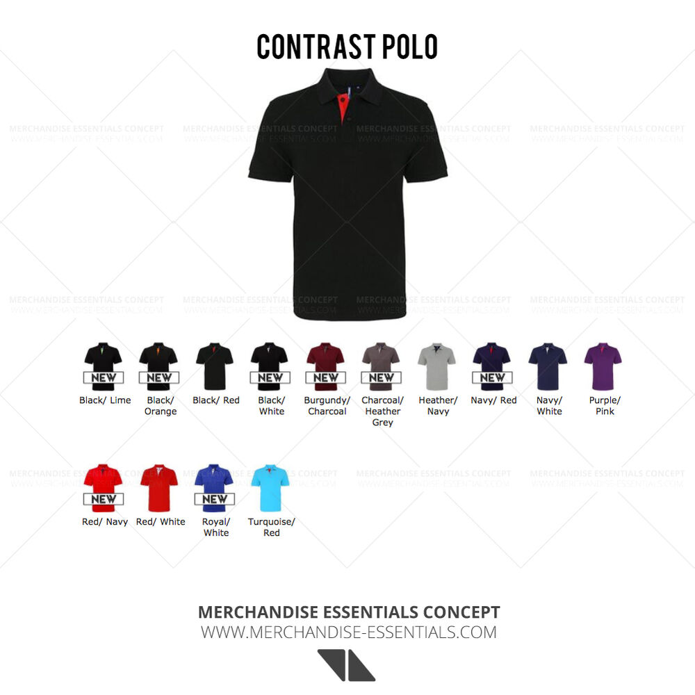 A contrast custom polo showing how brand colour can look intentional and professional