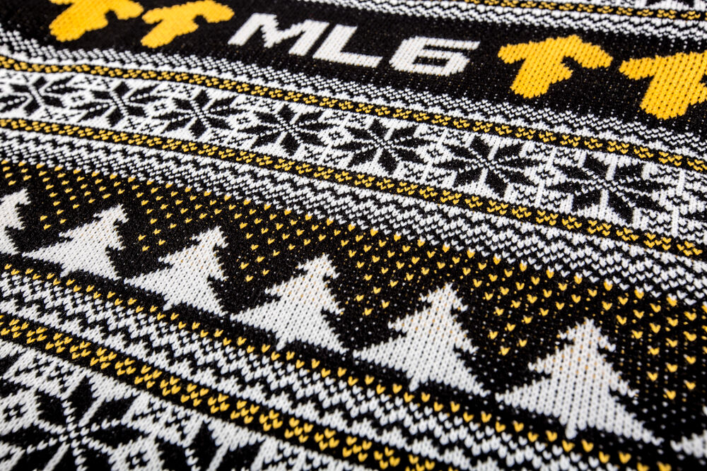 ML6 branded Christmas sweater, a corporate festive gift for a B2B company