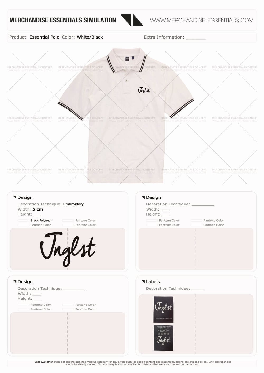 A bold contrast branded polo for a trade-show booth team, recognisable from across the hall