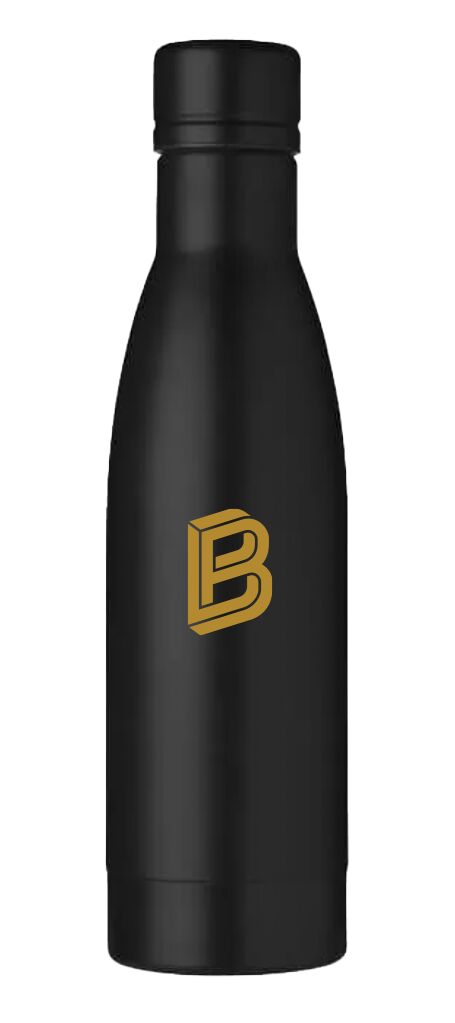 Een gebrande geïsoleerde custom drinkfles, bekeken vóór het bestellen