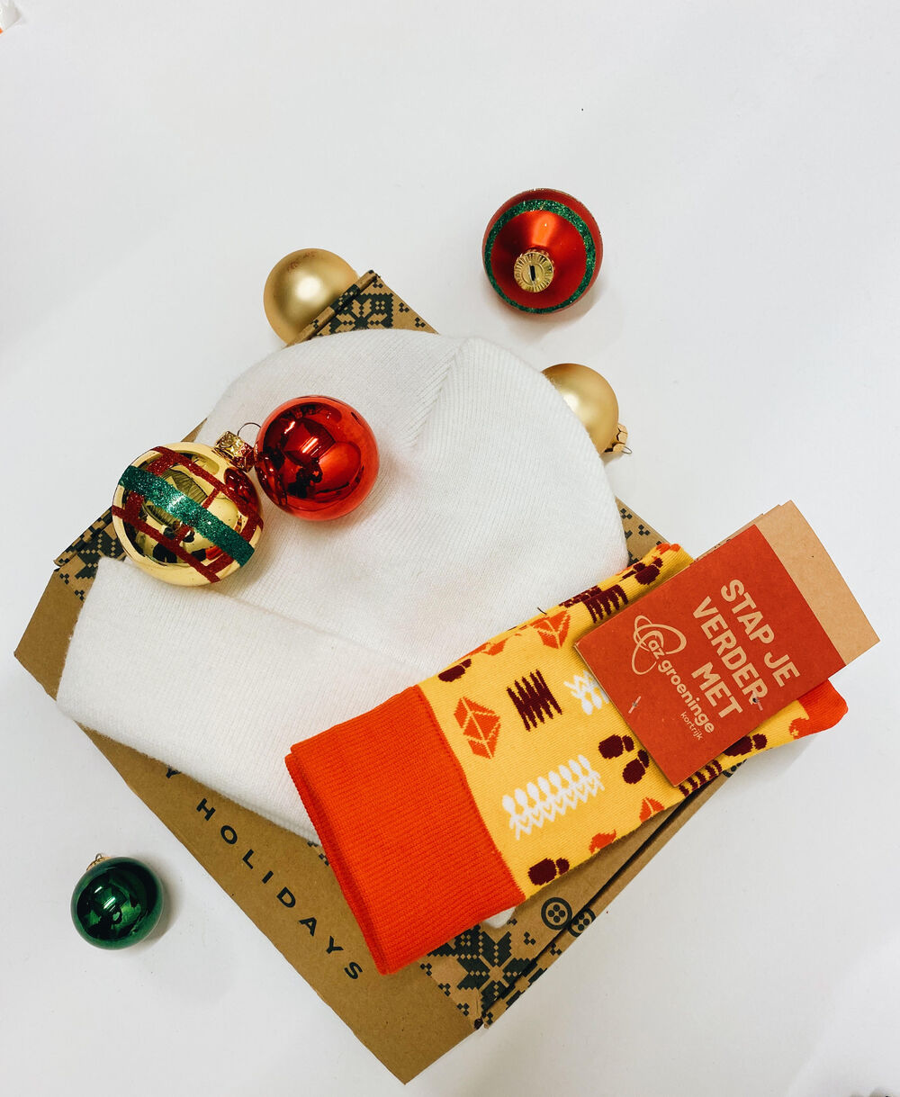 Branded corporate Christmas gift box by Sunday with festive contents