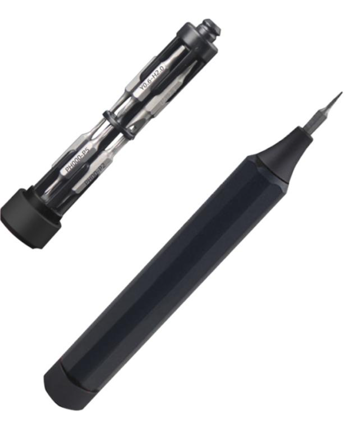 A 10-piece all-in-one screwdriver with LED light