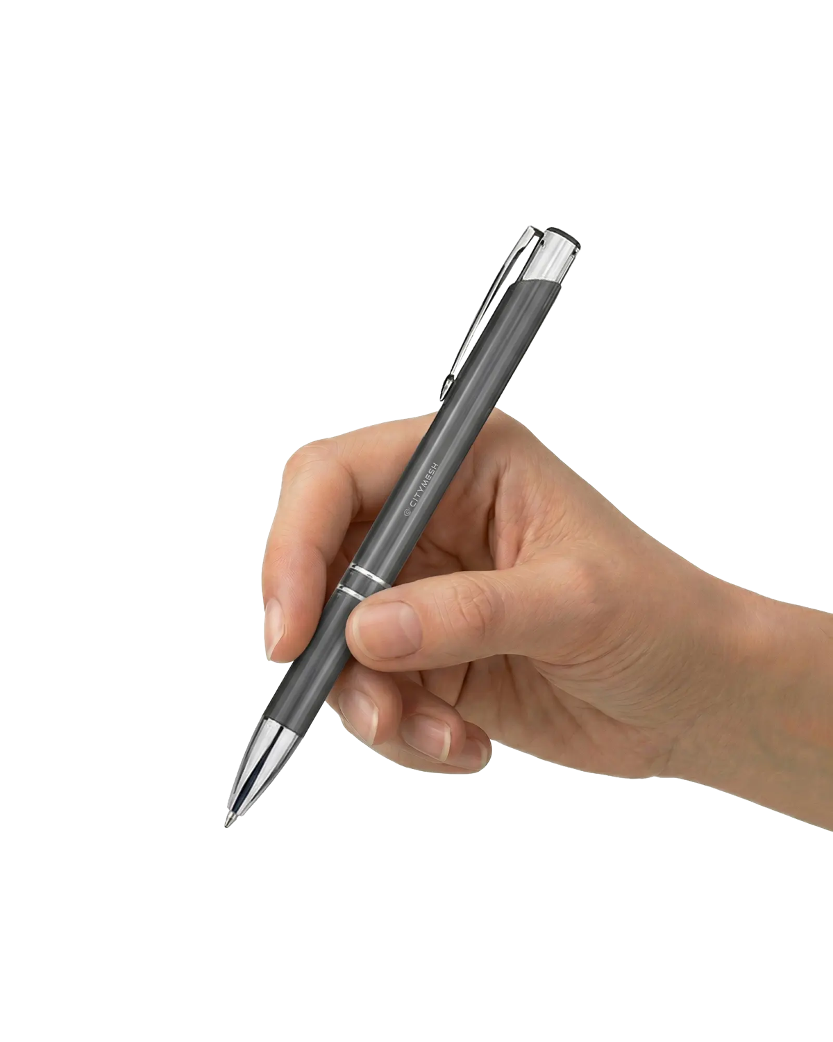 A recycled aluminum branded pen