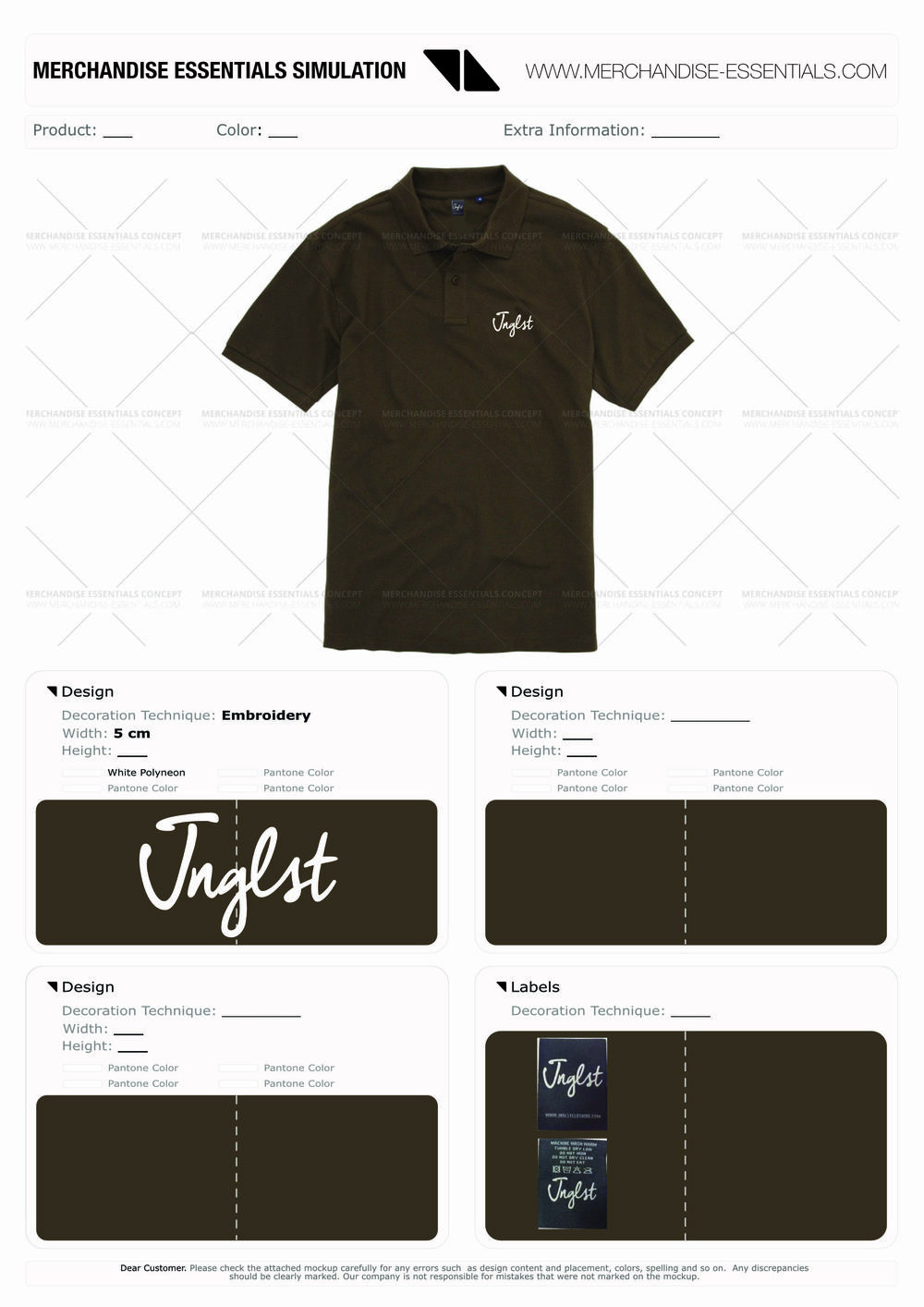A custom polo in a brand colour, showing how colour reads on the actual piqué fabric