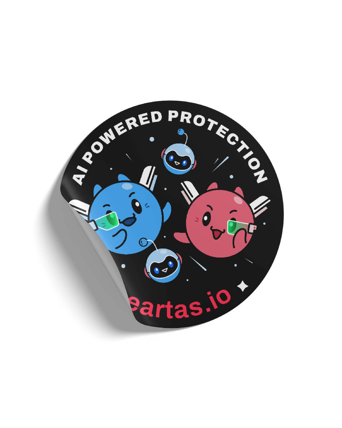 Custom round branded stickers