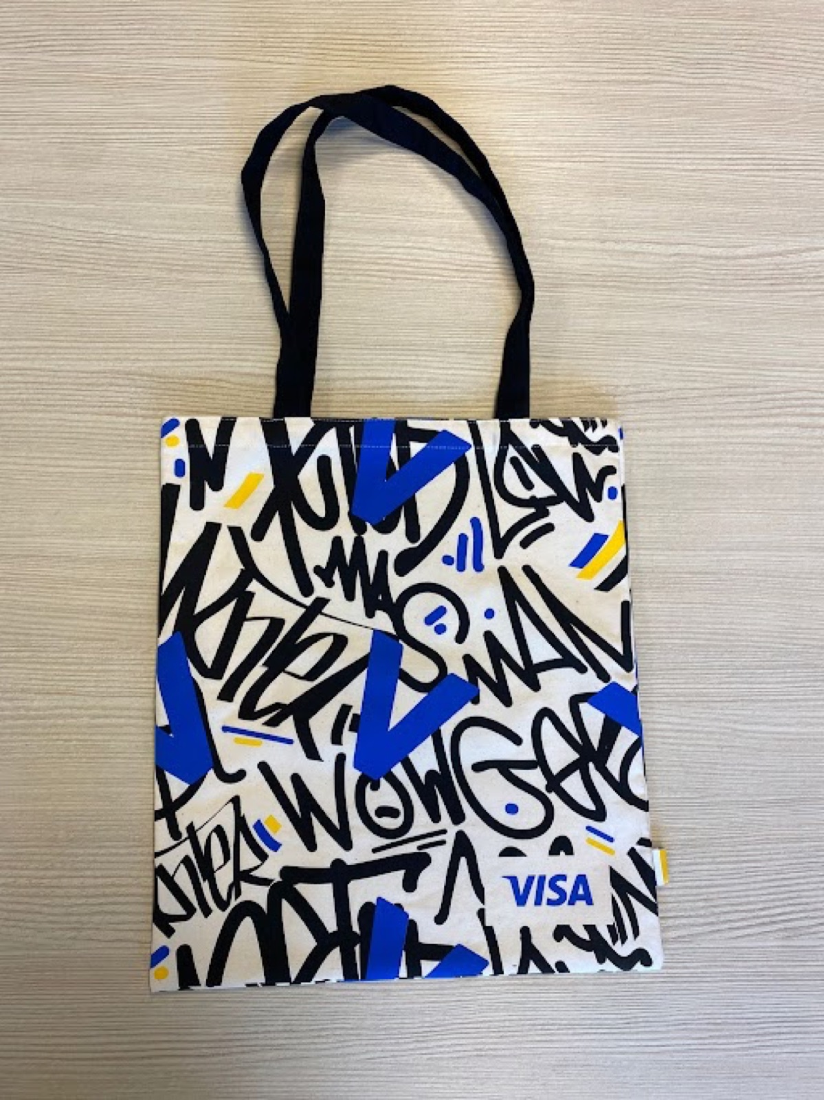 A Visa-branded custom tote bag