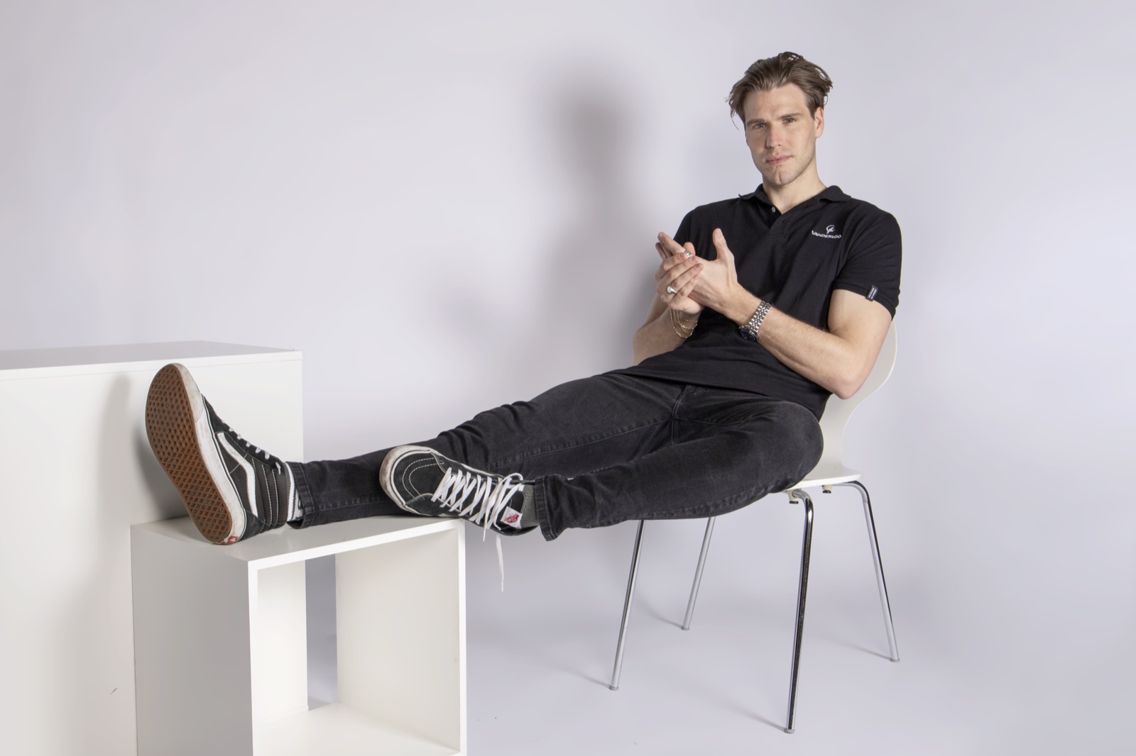 Un polo personalizado con la marca Vanderloo