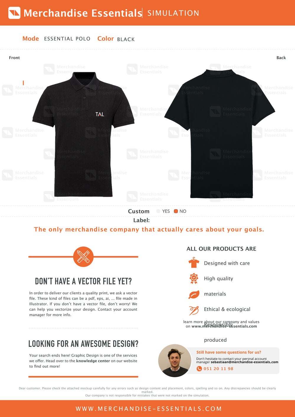 A clean branded polo as a functional uniform for a retail and service team
