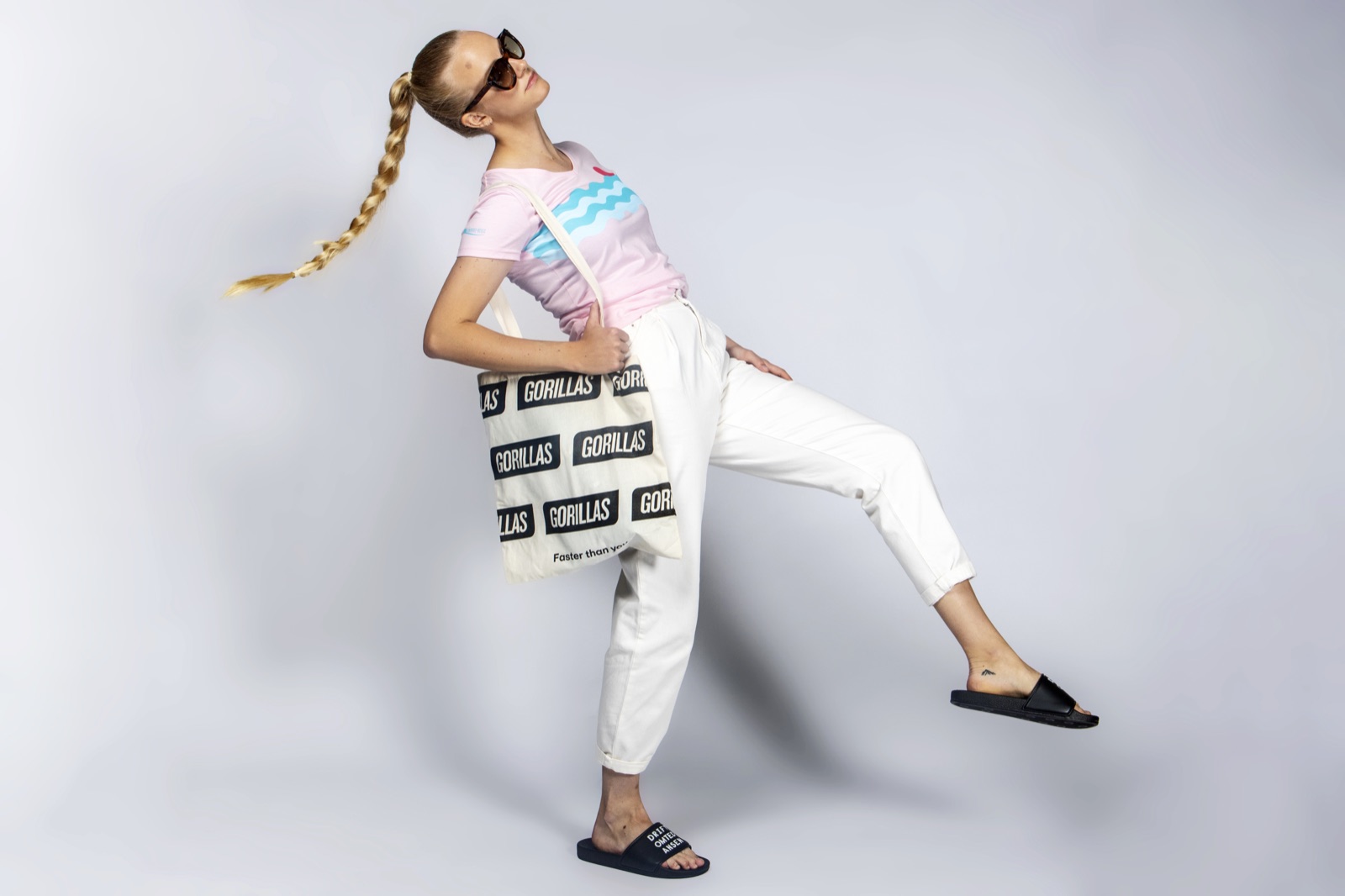 A Gorillas-branded custom tote bag with reinforced handles, the kind of premium construction that separates the best tote suppliers