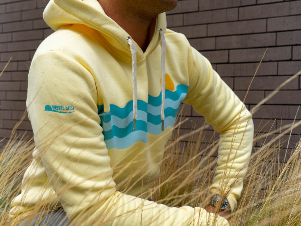Corporate clothing item with branding on multiple positions, each position is a separate production step