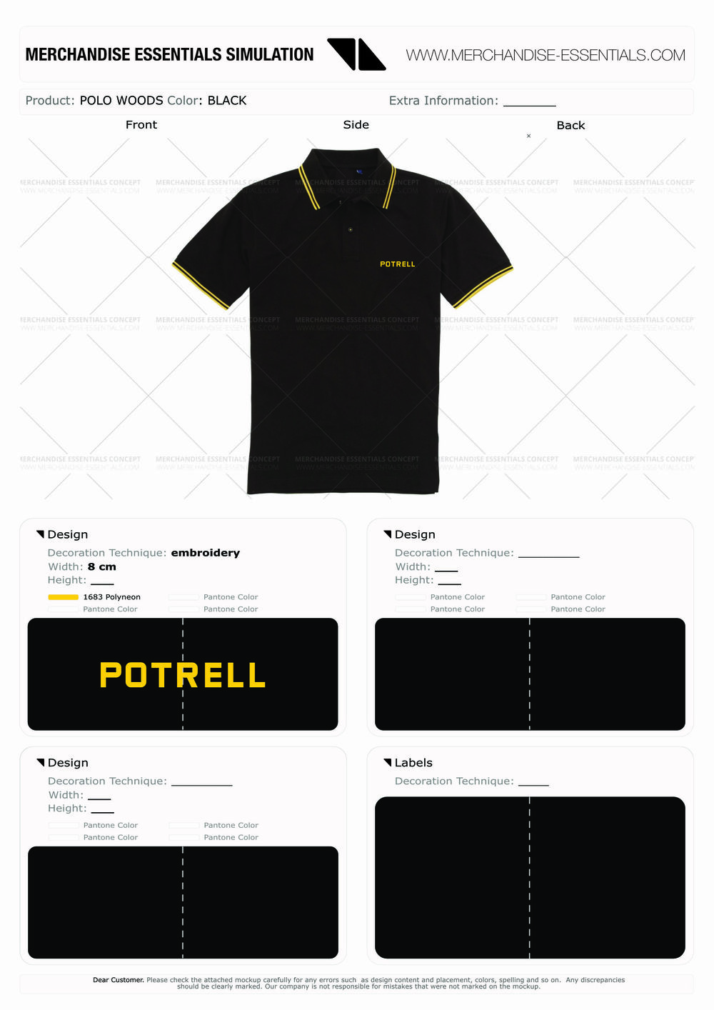 A clean minimalist custom polo where garment quality carries the design