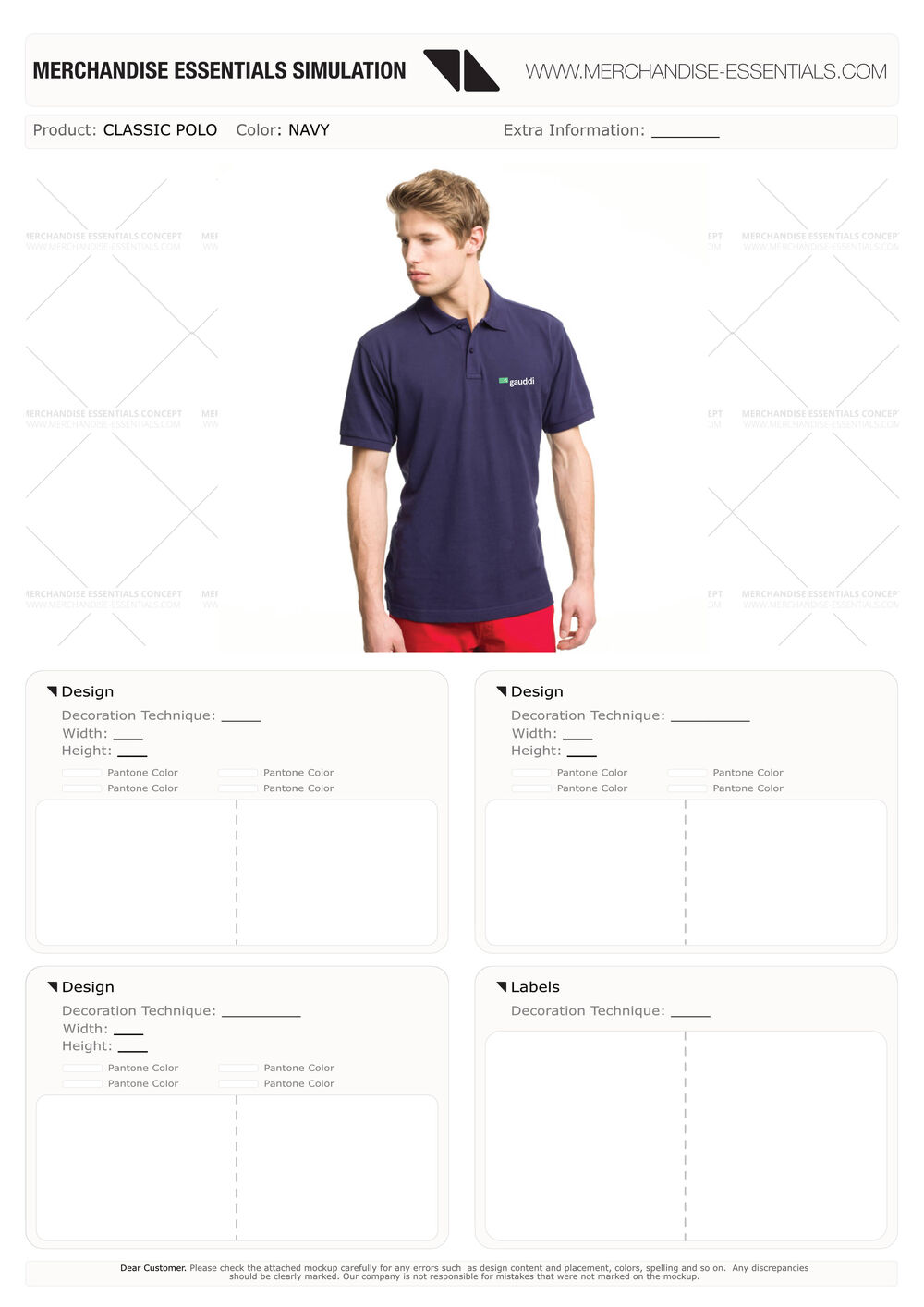 A navy custom polo for a sales team, coordinated branded apparel for trade shows and client meetings