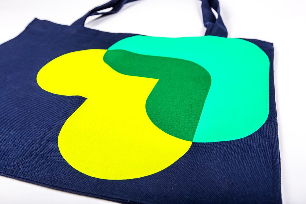 An embroidered logo on a knit beanie, the decoration method that holds a logo's exact shape