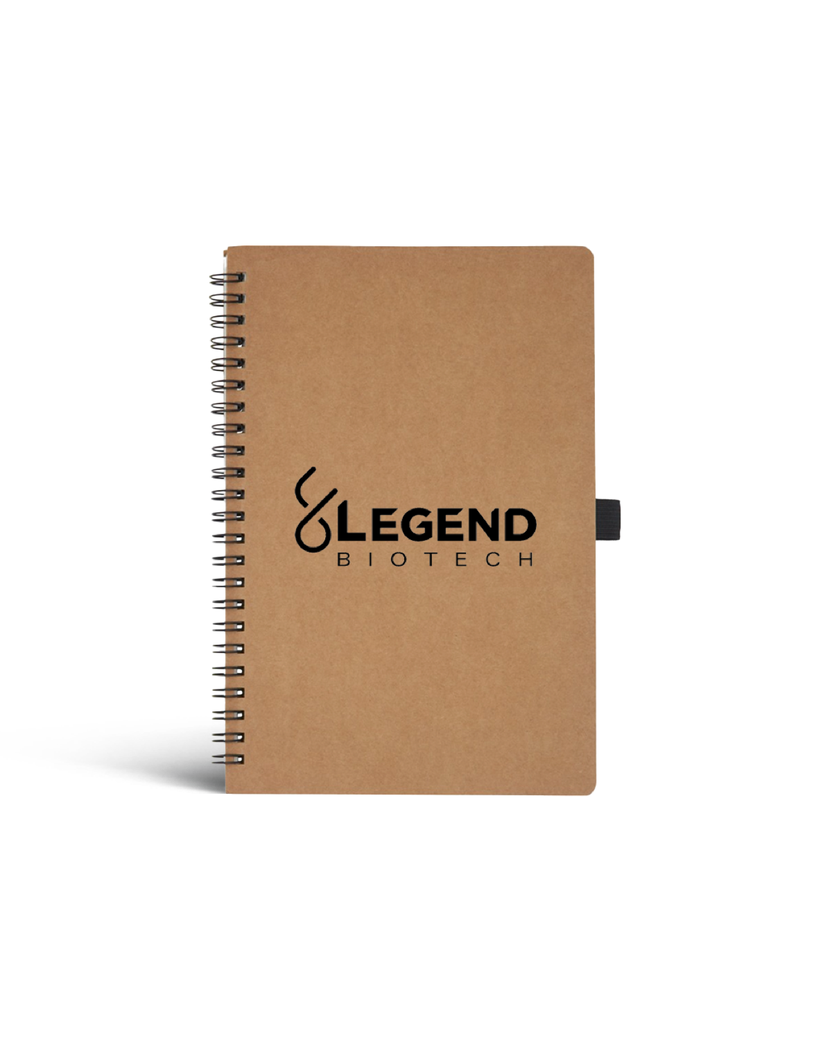 An A5 notebook with recycled cardboard cover and stone paper pages