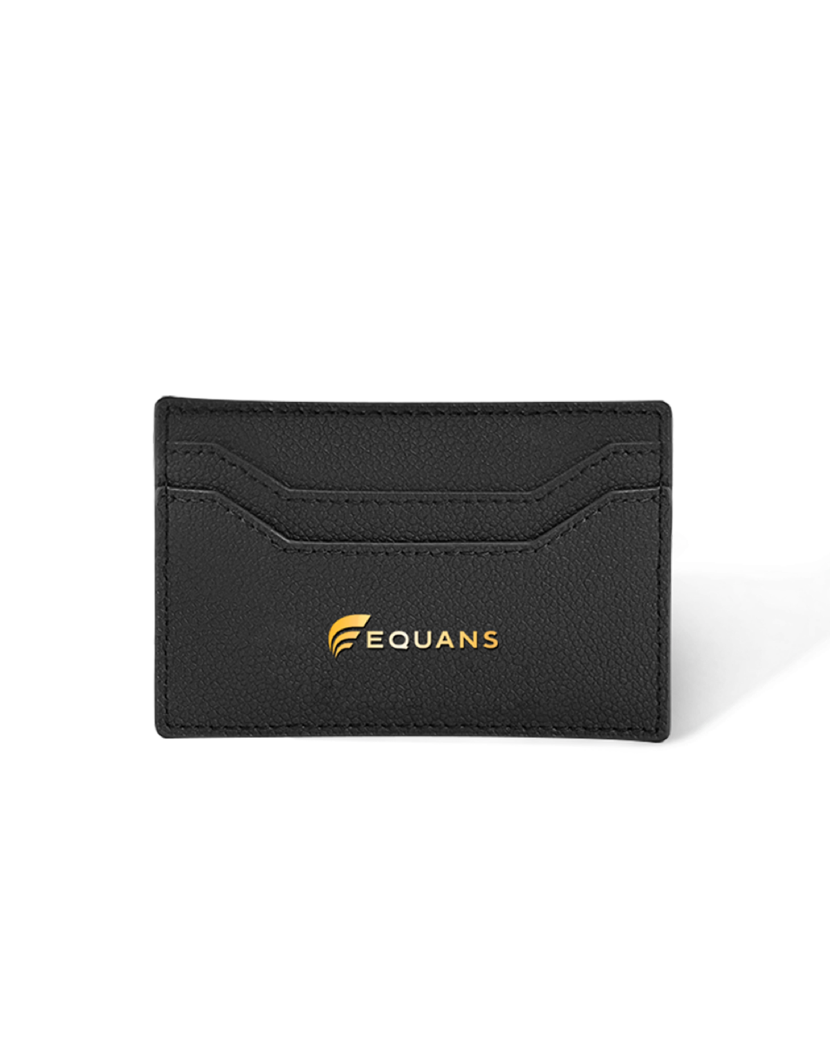 Un tarjetero de cuero fino y personalizado, un regalo corporativo premium para clientes fintech