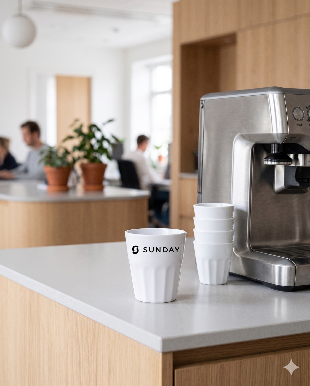 A branded espresso cup for a stylish, design-led brand