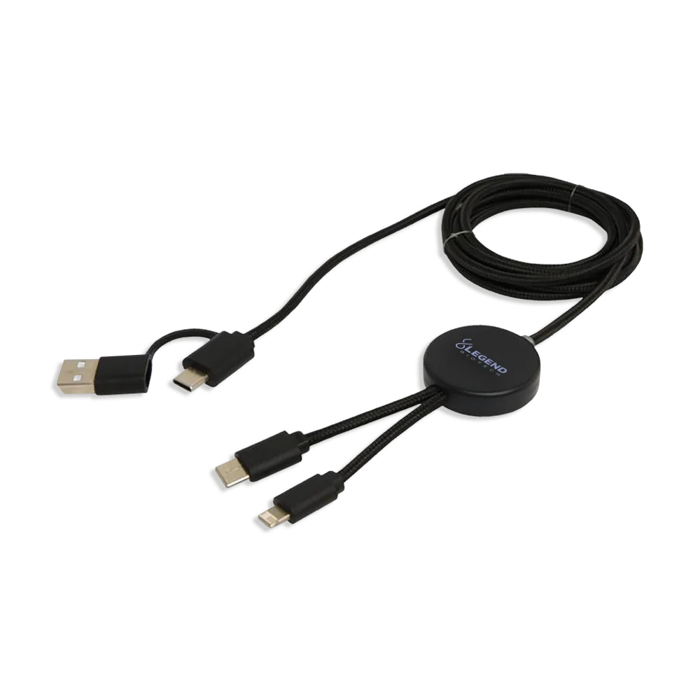 Recycled Charging Cable Kit 5 in 1, an SKO merch idea for a 2027 sales kickoff