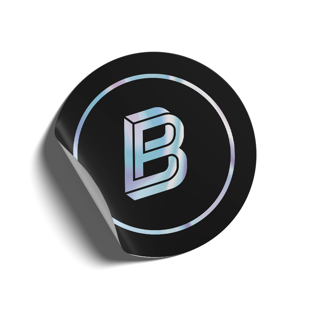 Hologram Round Stickers, an SKO merch idea for a 2027 sales kickoff
