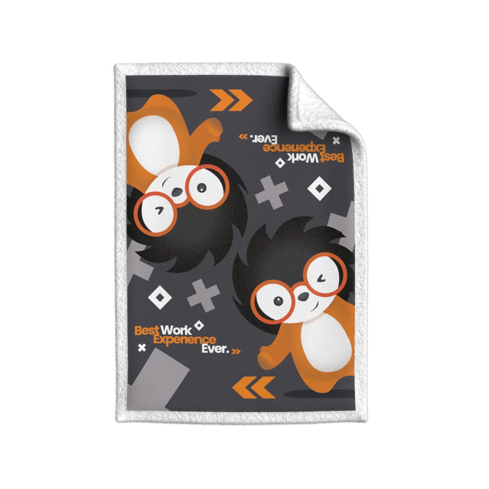 Baby sherpa blanket custom blanket mockup printed in a brand design