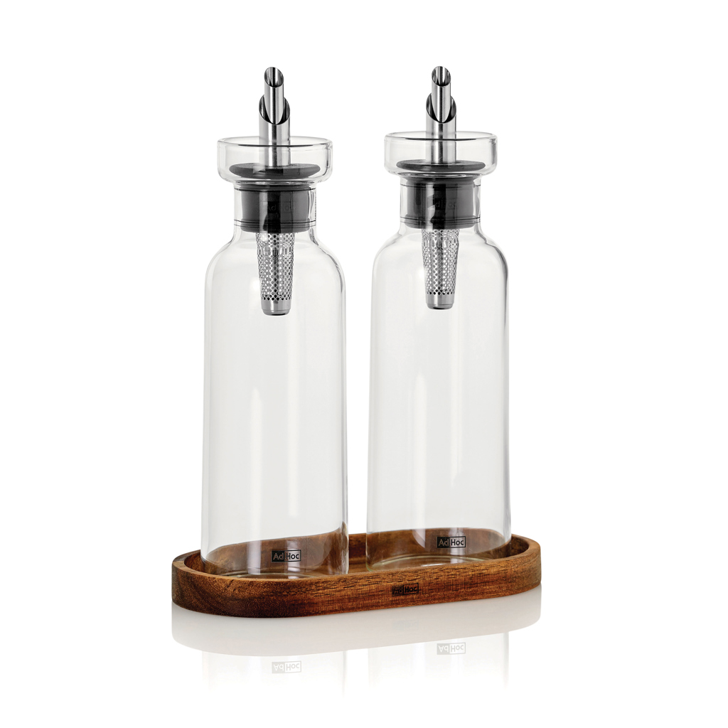 Glass Oil & Vinegar Pourer Set 2
