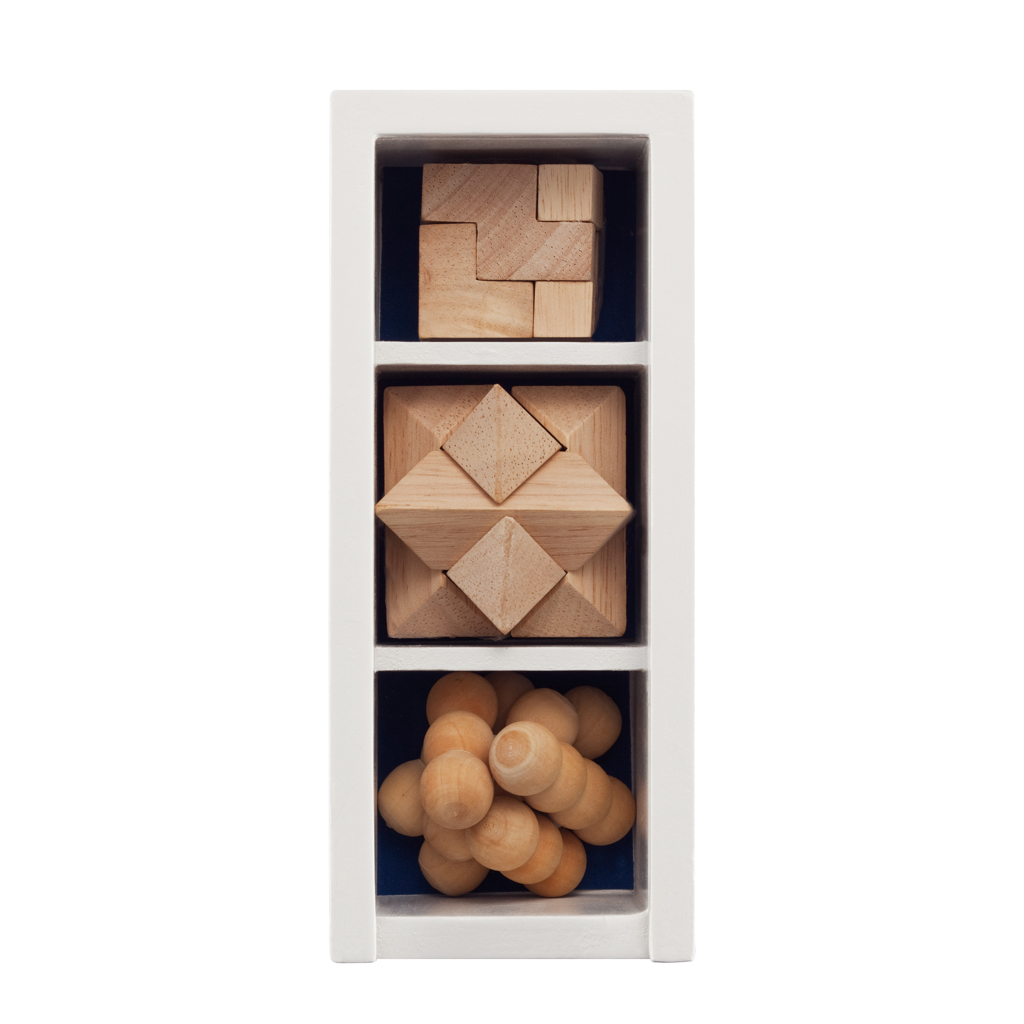 Wooden Brain Teaser Puzzle Set 2