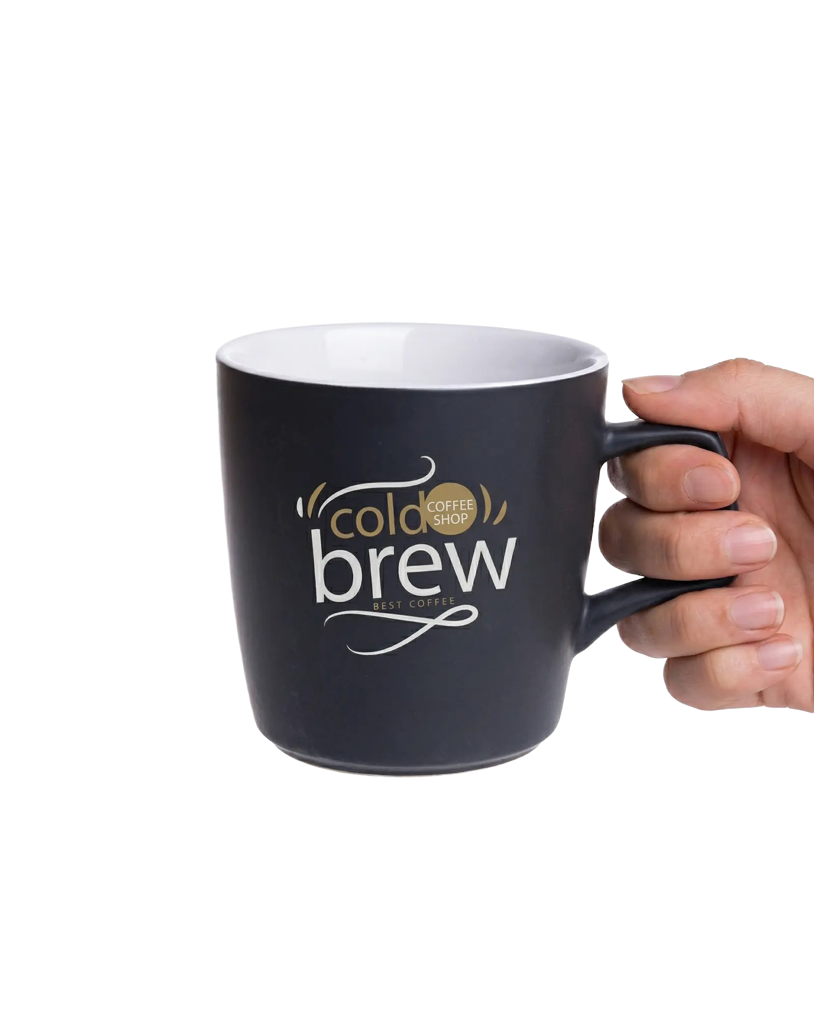 Barrel mug custom mug mockup printed in a brand design